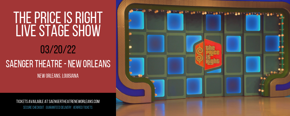 The Price Is Right - Live Stage Show at Saenger Theatre - New Orleans