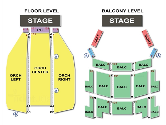 saenger theatre seating chart new