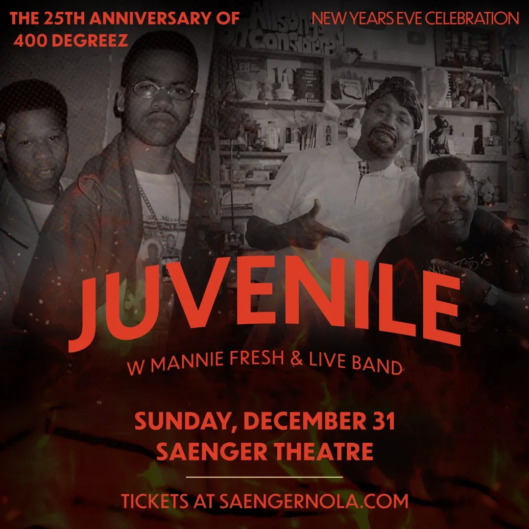 Juvenile Tickets | 31st December | Saenger Theatre | Saenger Theatre in ...